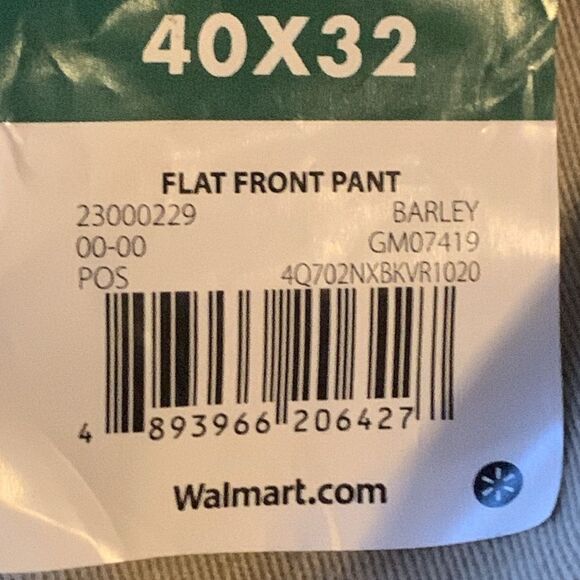 NWT George Walmart Flat Front Khaki Pants Business Casual Men’s 40 x 32 - Picture 4 of 6